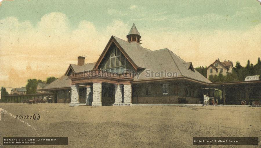 Postcard: Union Depot, Saranac Lake, New York